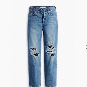 High waist rib cage straight levi